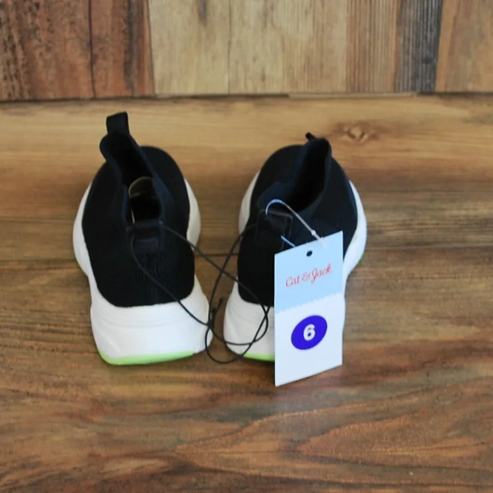 Cat & Jack Black Toddler Black AD417 Ari Slip on Sneakers 6